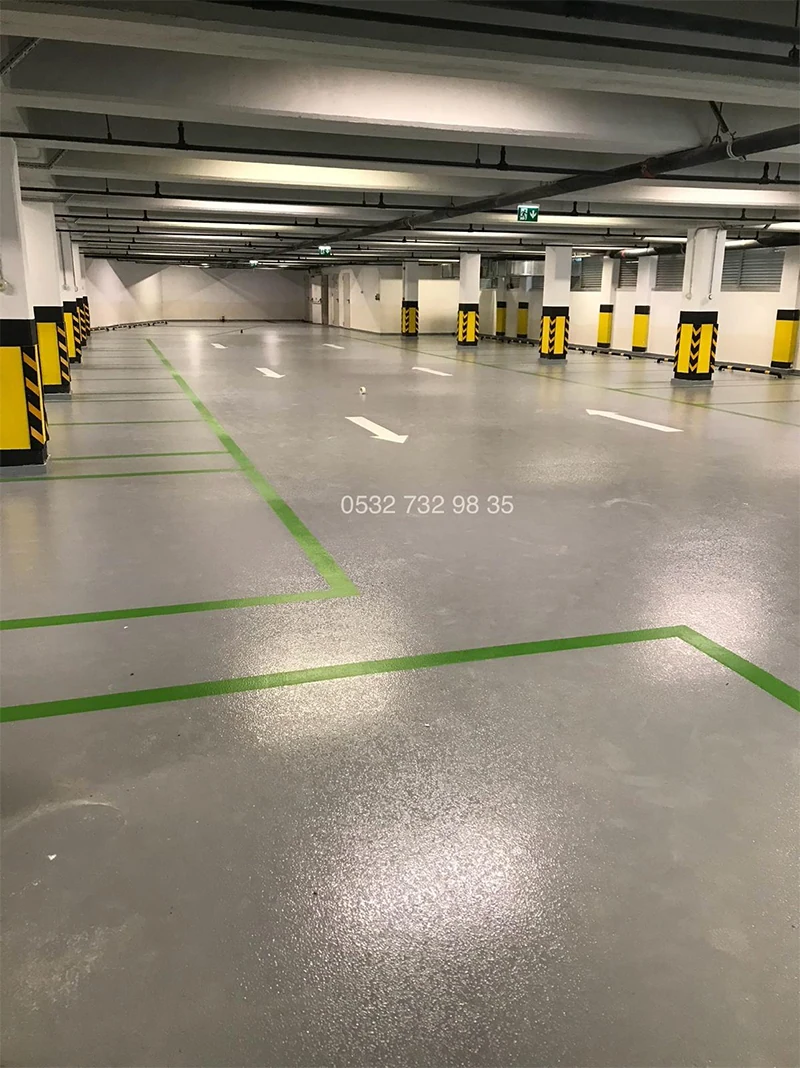 Otopark Epoksi Uygulama Aşaması